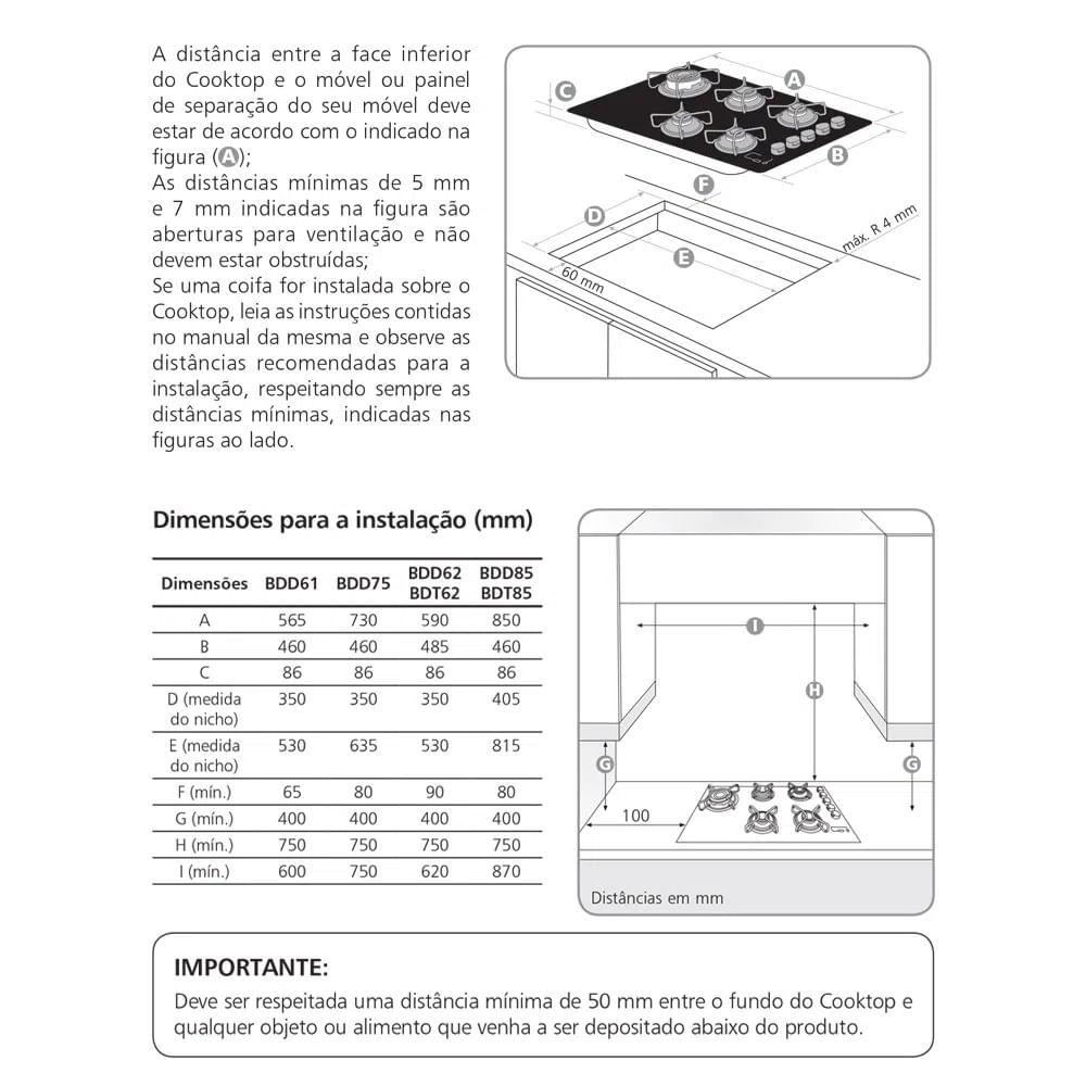Cooktop a Gás Brastemp 5 Queimadores Ative Quadrichama Vidro Preto
