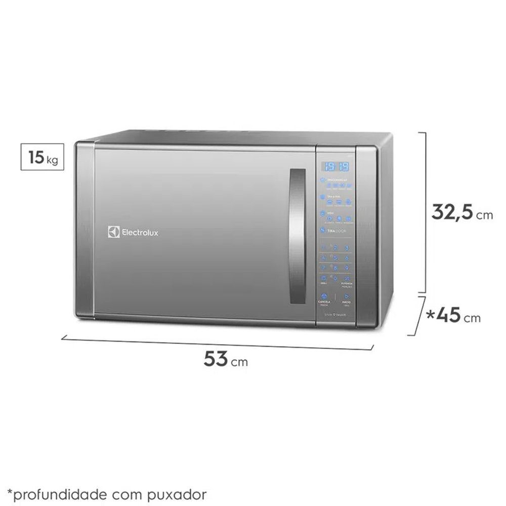 Micro-Ondas-Electrolux-31L-Prata-com-Painel-Touch-On-Glass-e-Funcao-Grill-ME41X-10318PBC289