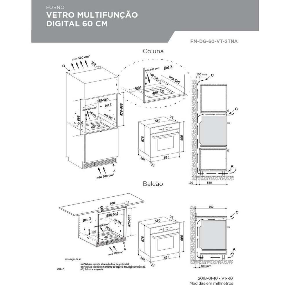 Kit-Forno-e-Micro-ondas-de-Embutir-Eletrico-Vetro-40-Litros-e-Gaveta-Aquecida-60cm-Vetro-Elettromec-220V