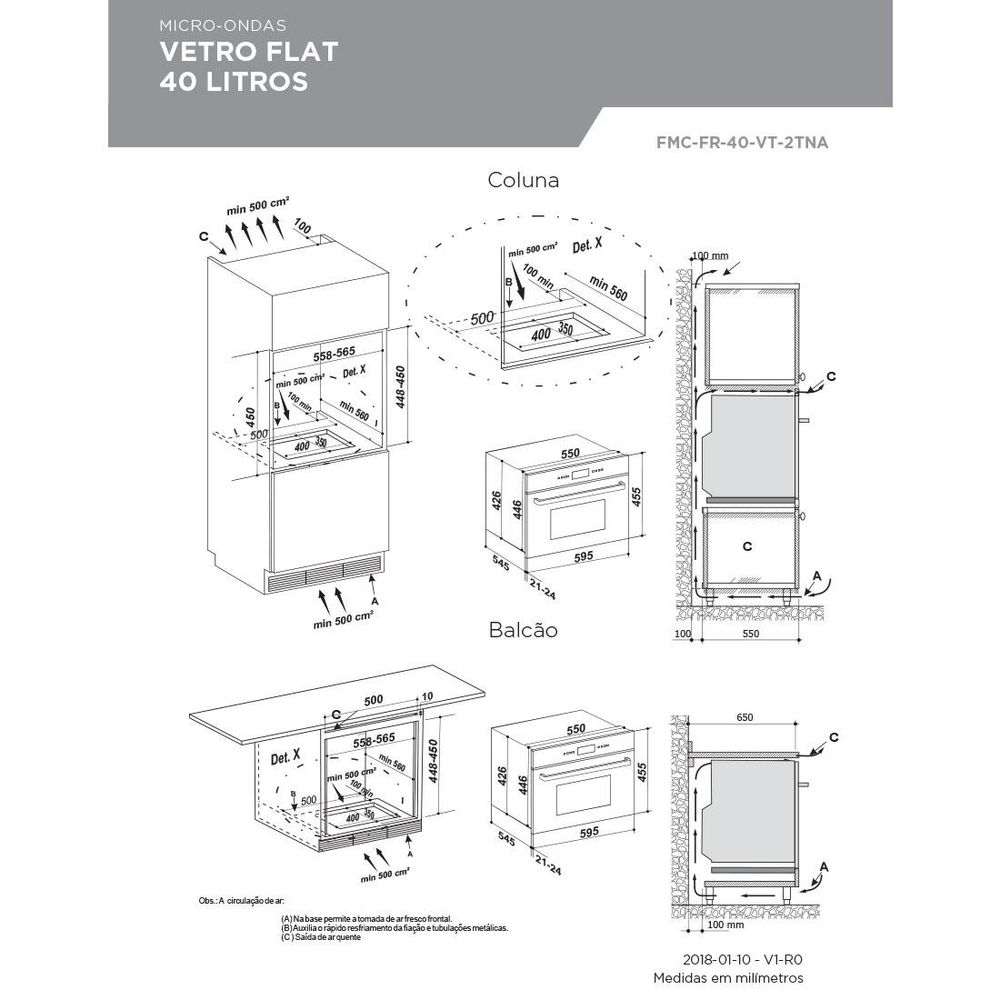 Kit-Forno-e-Micro-ondas-de-Embutir-Eletrico-Vetro-40-Litros-e-Gaveta-Aquecida-60cm-Vetro-Elettromec-220V
