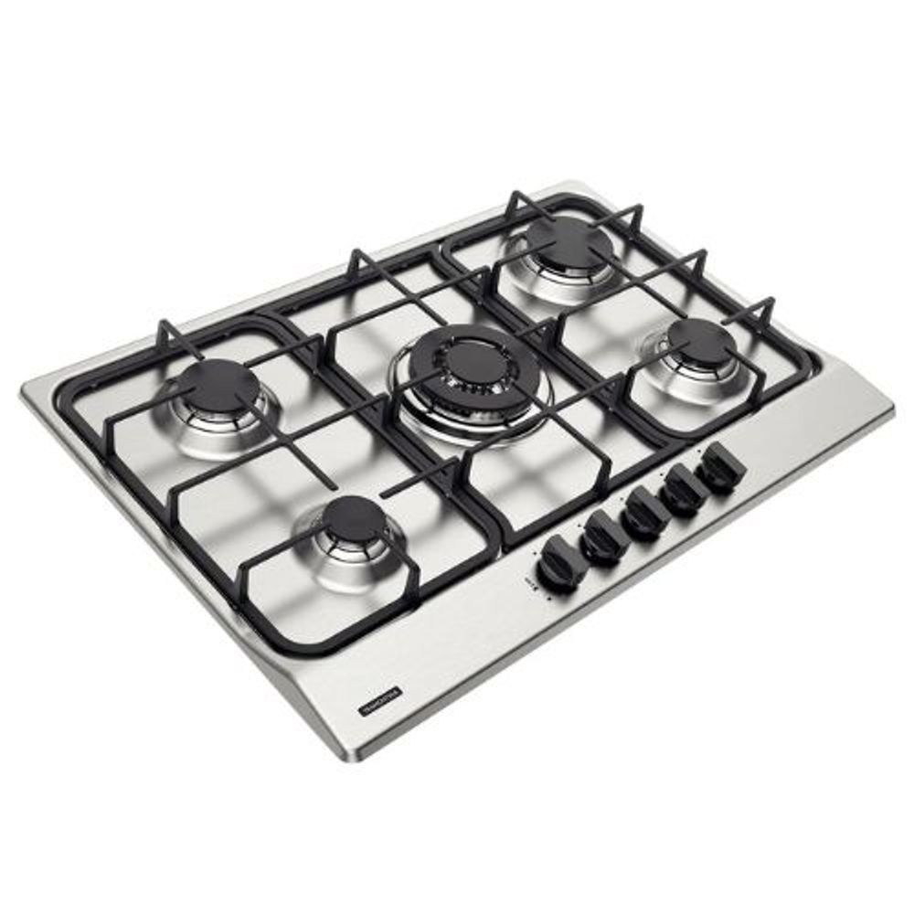 Cooktop Tramontina à Gás 75Cm 5 Bocas Trich Penta Inox Bivolt 94716/401